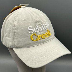 Mens Womens SCHITTS CREEK Strapback Baseball Cap Embroidered Hat Khaki Bone NWT